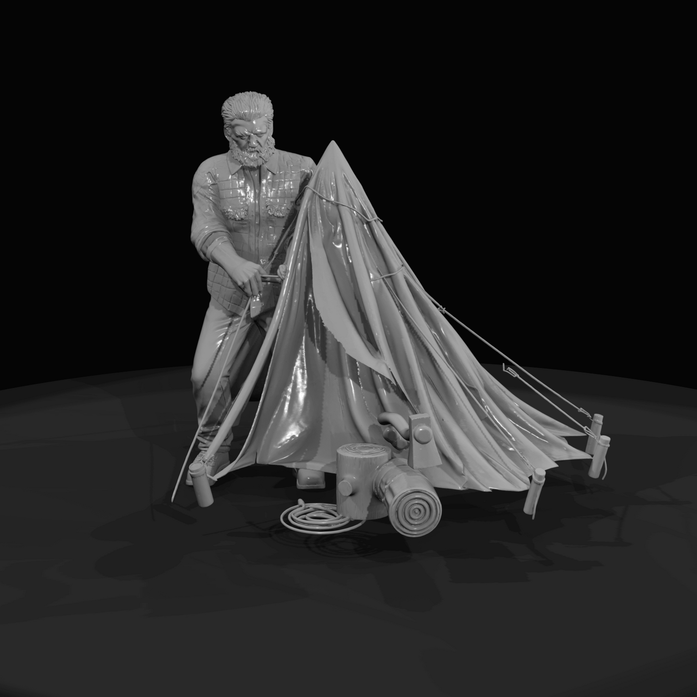 Lumberjack Figure (estimated) — Setting Up