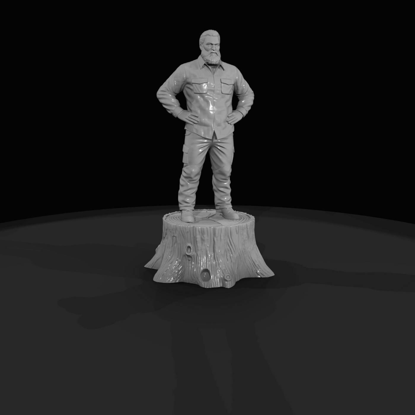 Lumberjack Figure (1890s) — Standing On