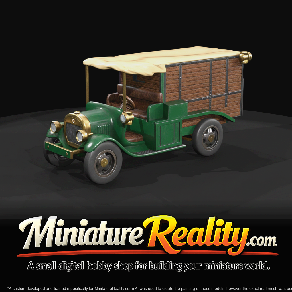 1916 Ford canvas-covered utility truck (1910s–1920s) — wooden bed, early commercial vehicle