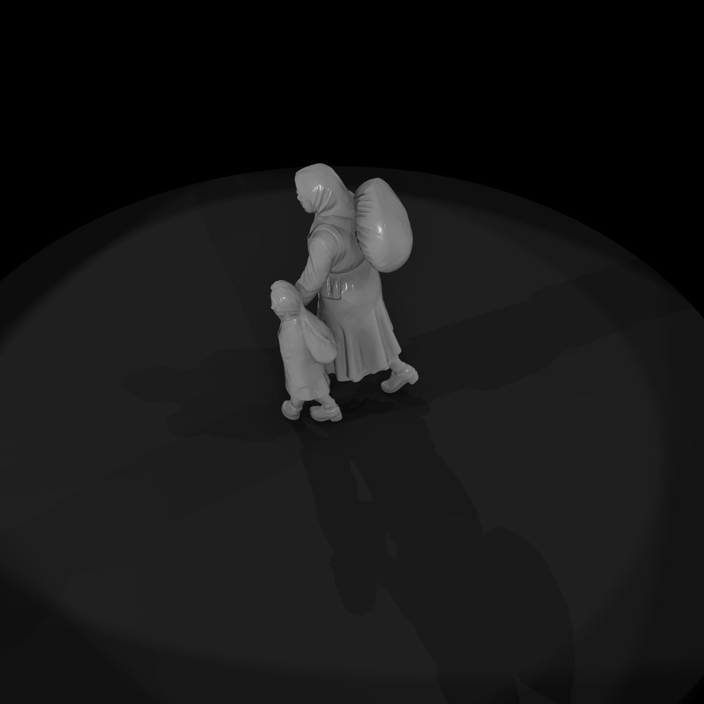 1920S TRAIN PASSENGERS Immigrant mother