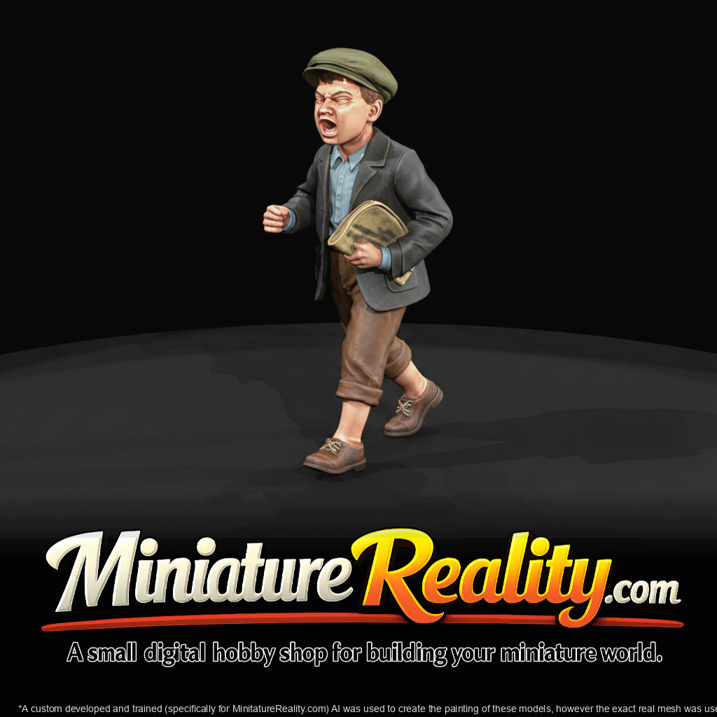 Train Passenger Figure (1920s) — Newsboy