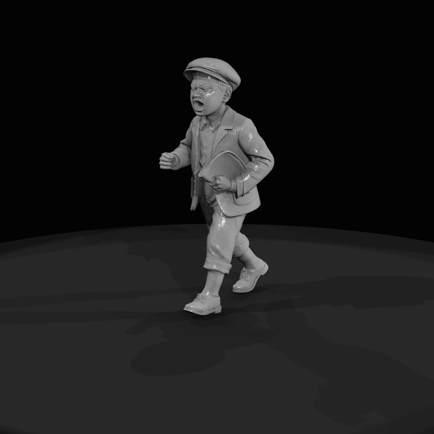 Train Passenger Figure (1920s) — Newsboy