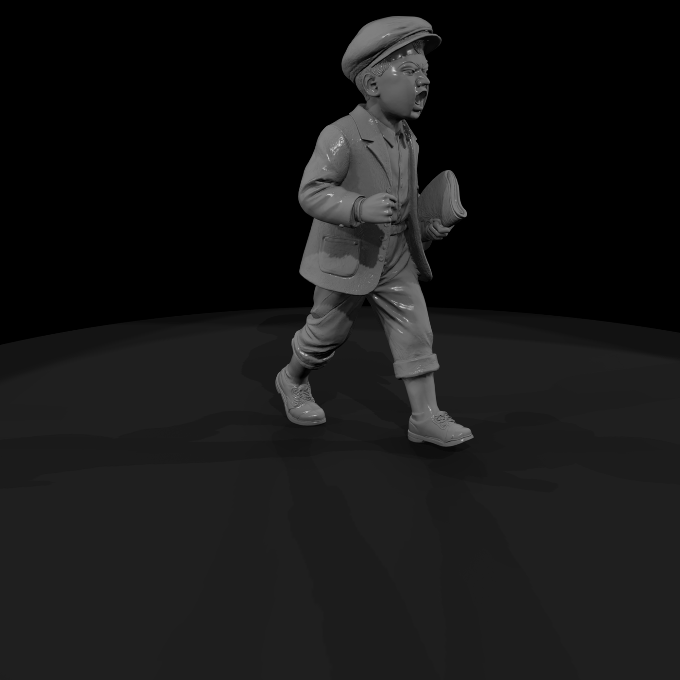 1920S TRAIN PASSENGERS Newsboy