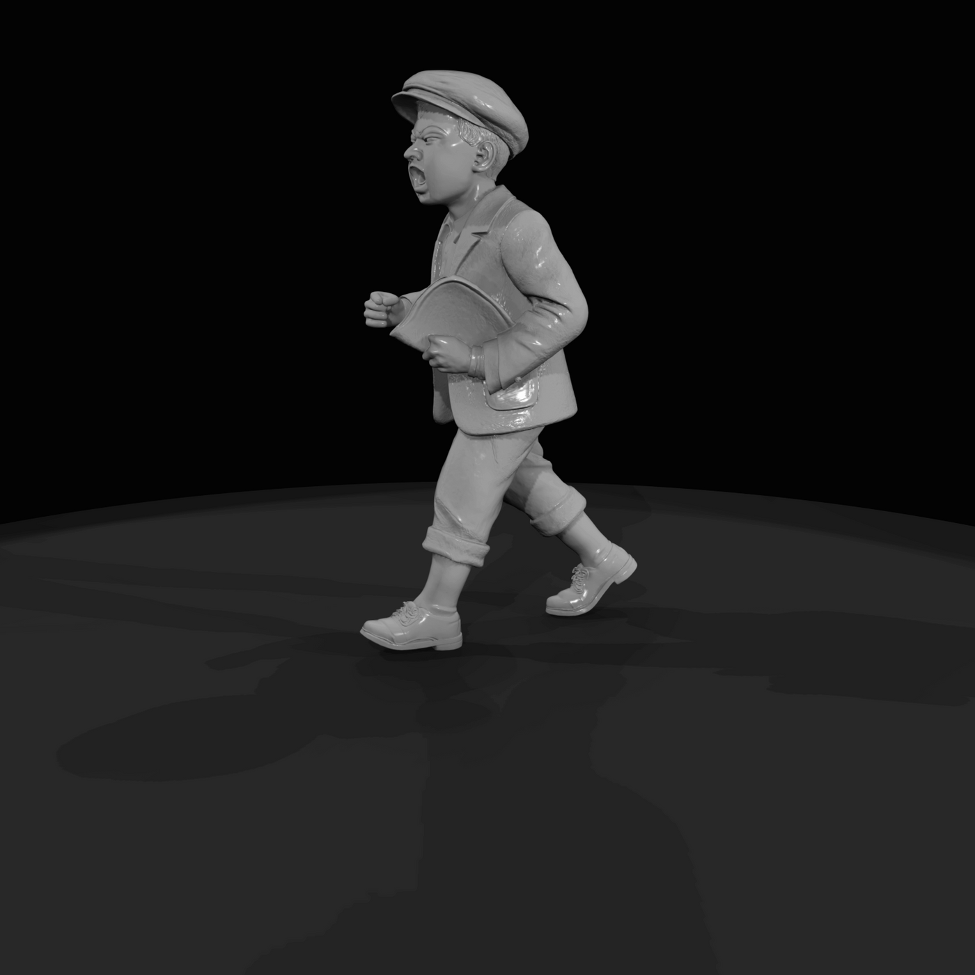 Train Passenger Figure (1920s) — Newsboy