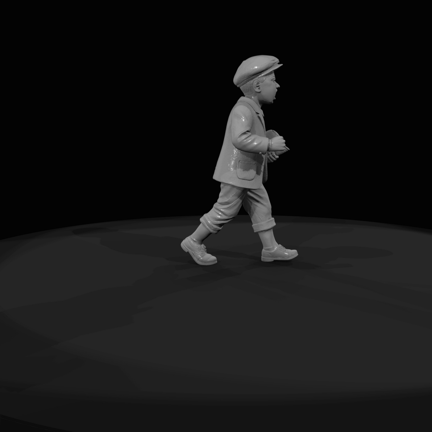 Train Passenger Figure (1920s) — Newsboy