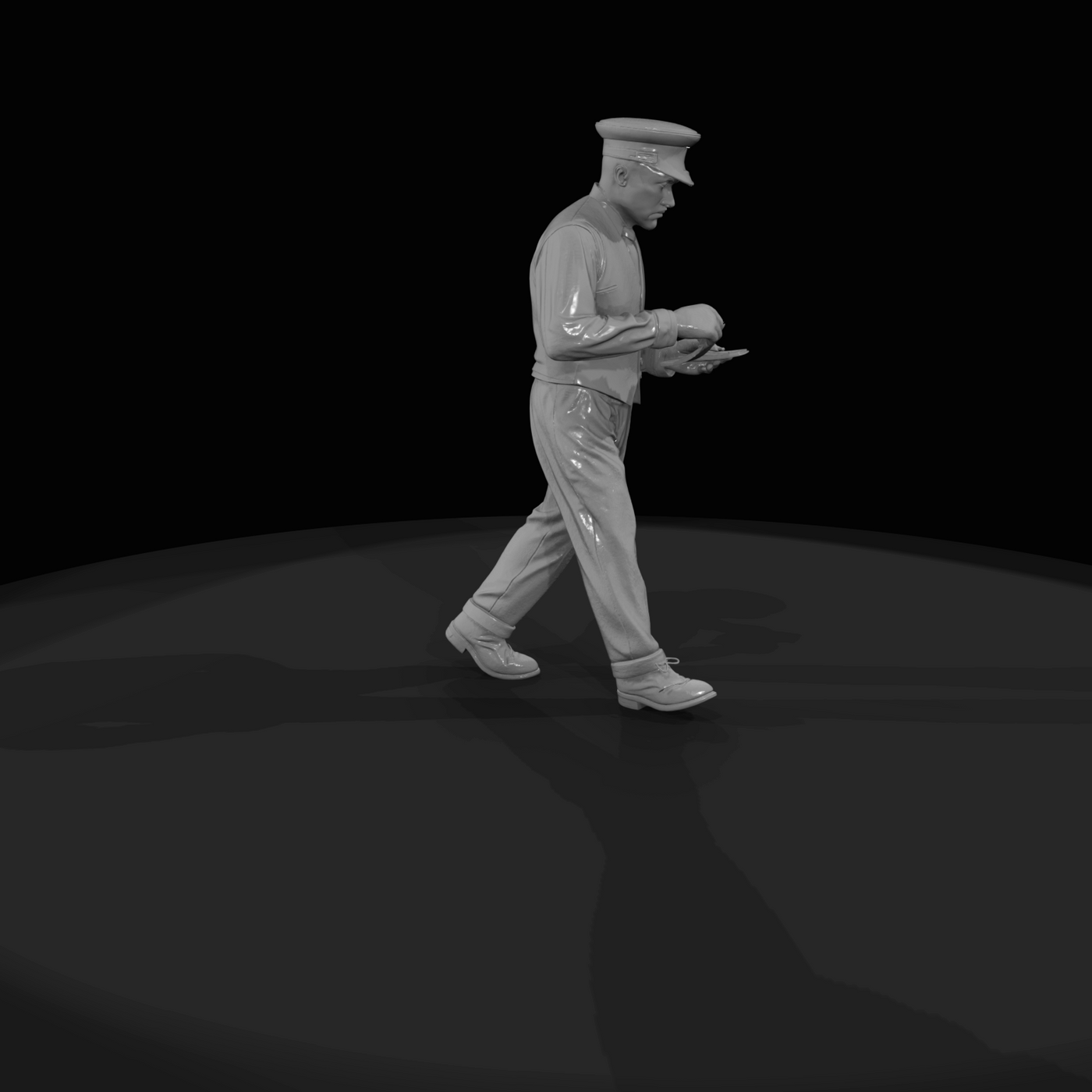 Train Passenger Figure (1920) — Rail clerk