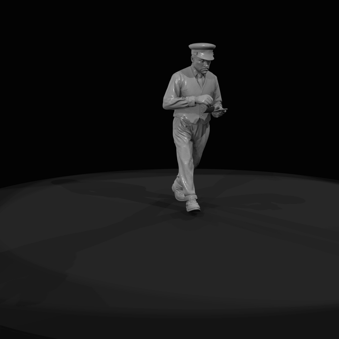 Train Passenger Figure (1920) — Rail clerk