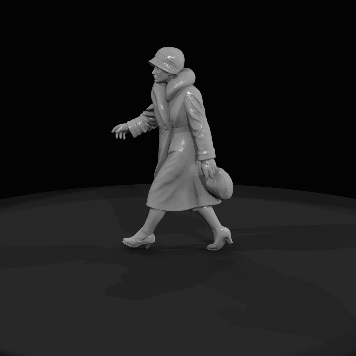 Train Passenger Figure (1920) — Wealthy matron