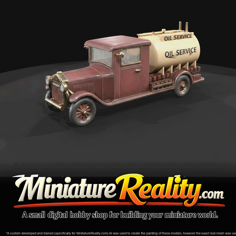 Ford Model T oil service truck (1920s) — early commercial tank body, industrial livery