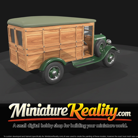 Ford Model T mail delivery truck (1920s) — wooden box body, postal service livery