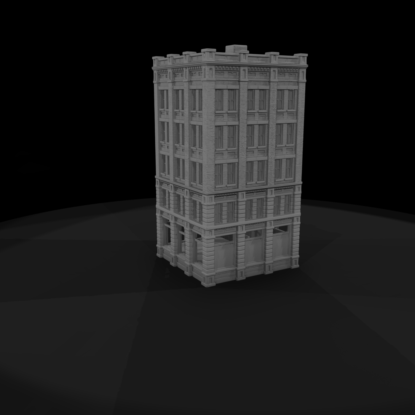 1920s Corner Brick Shopfront for Dioramas & HO Layouts