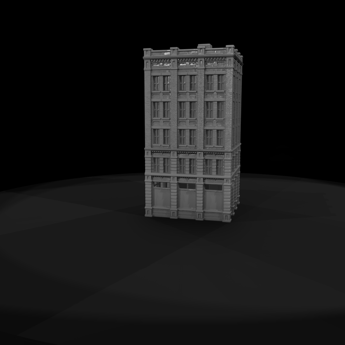 1920s Corner Brick Shopfront for Dioramas & HO Layouts
