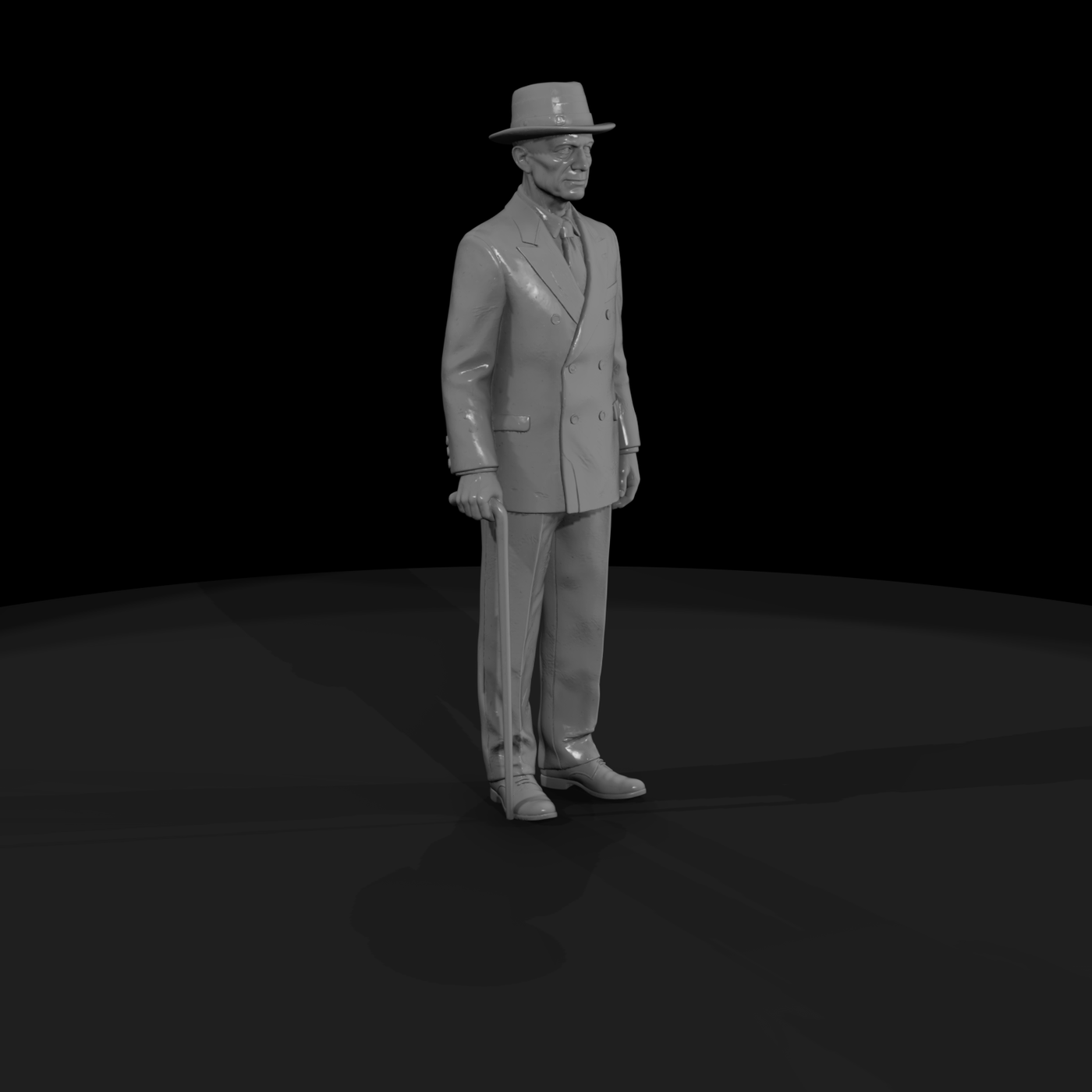 HO 1920s Seated Train Passenger for Model Railway