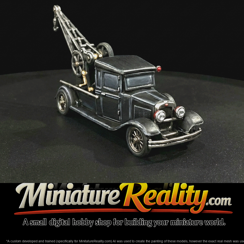 1929 Dodge-style crane / wrecker truck (1920s–1930s) — pre-war commercial crane, early service vehicle