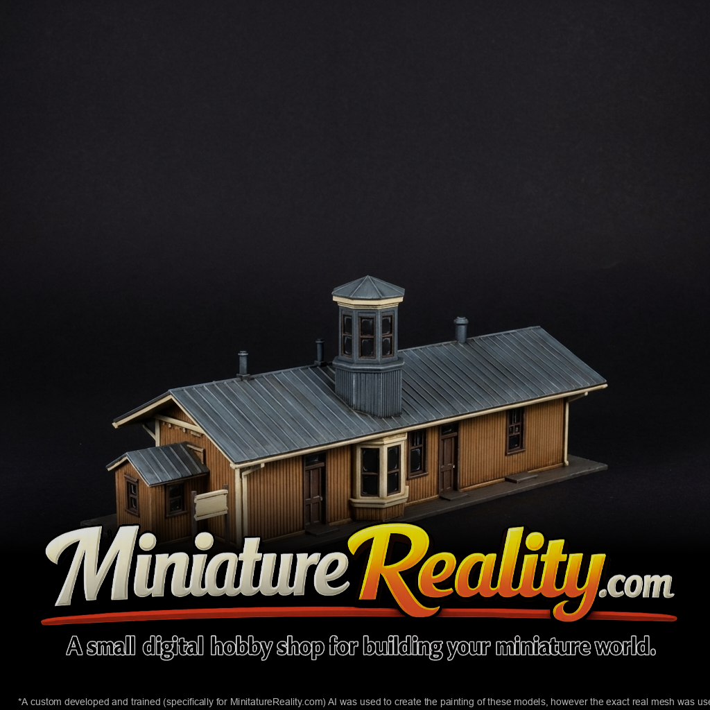 Wood-Clad Rural Railway Depot — 1:87 for Model Rail