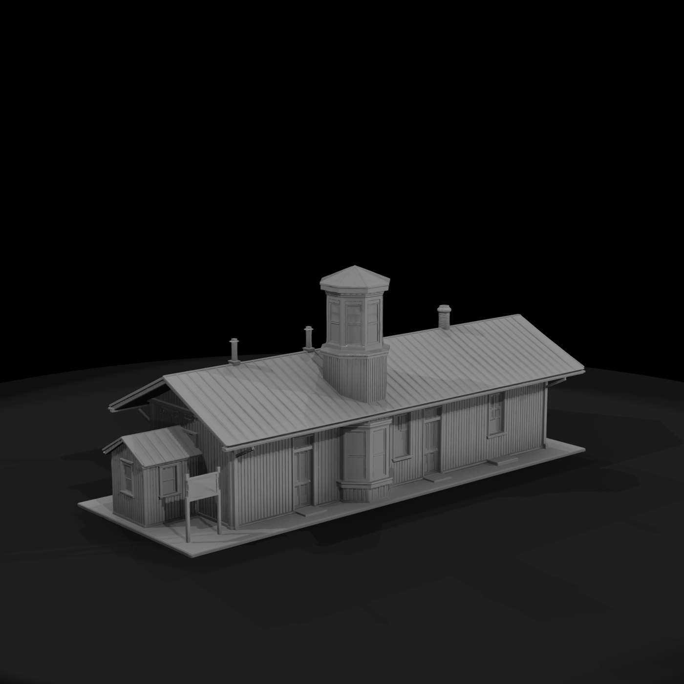 Wood-Clad Rural Railway Depot — 1:87 for Model Rail
