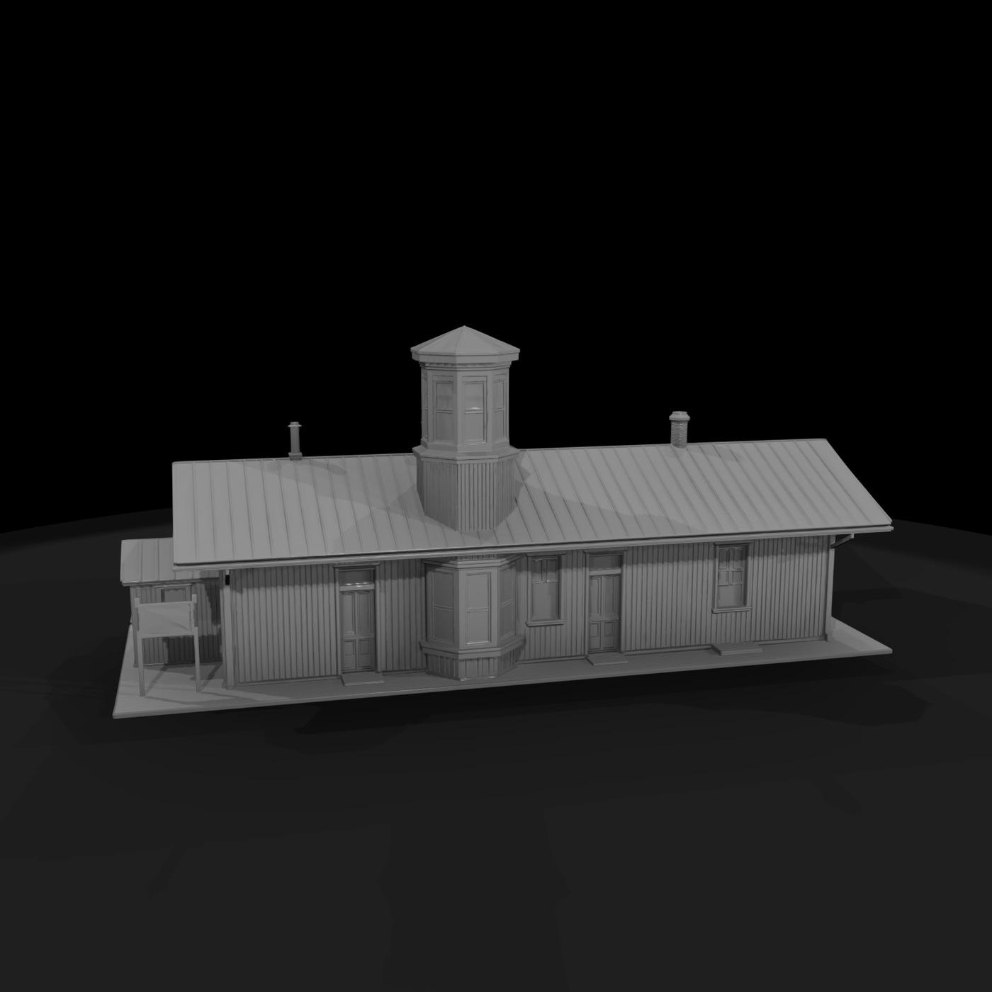 Wood-Clad Rural Railway Depot — 1:87 for Model Rail
