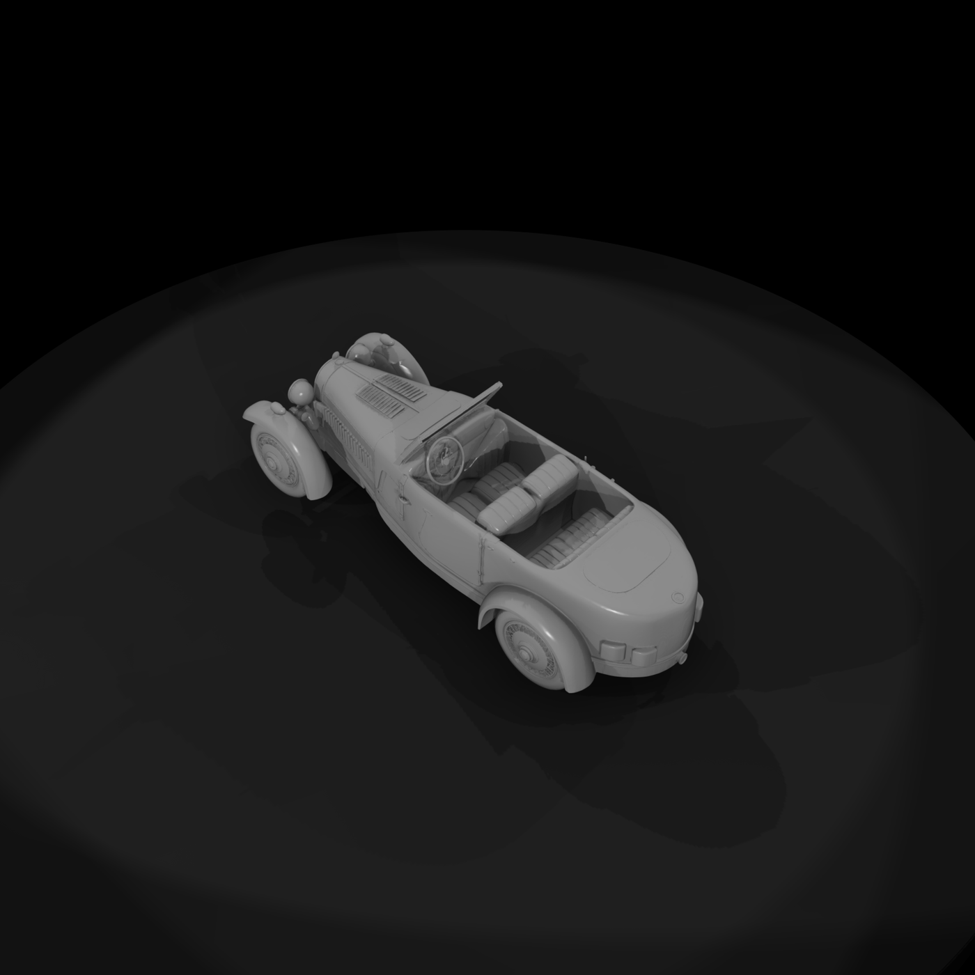 1930s Convertible Roadster for Dioramas