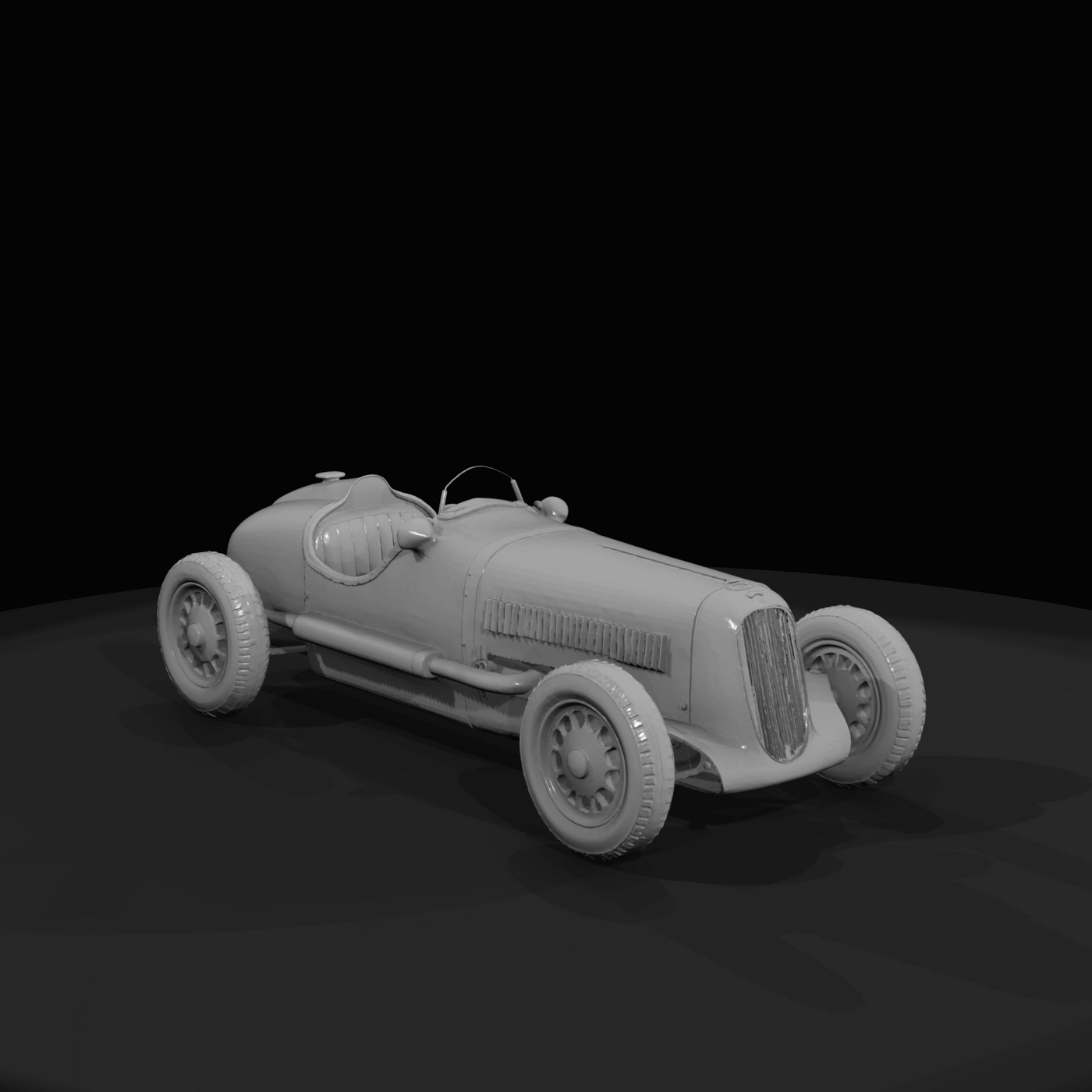 pre-war open-wheel single-seater racing car (1930s) — streamlined Grand Prix era