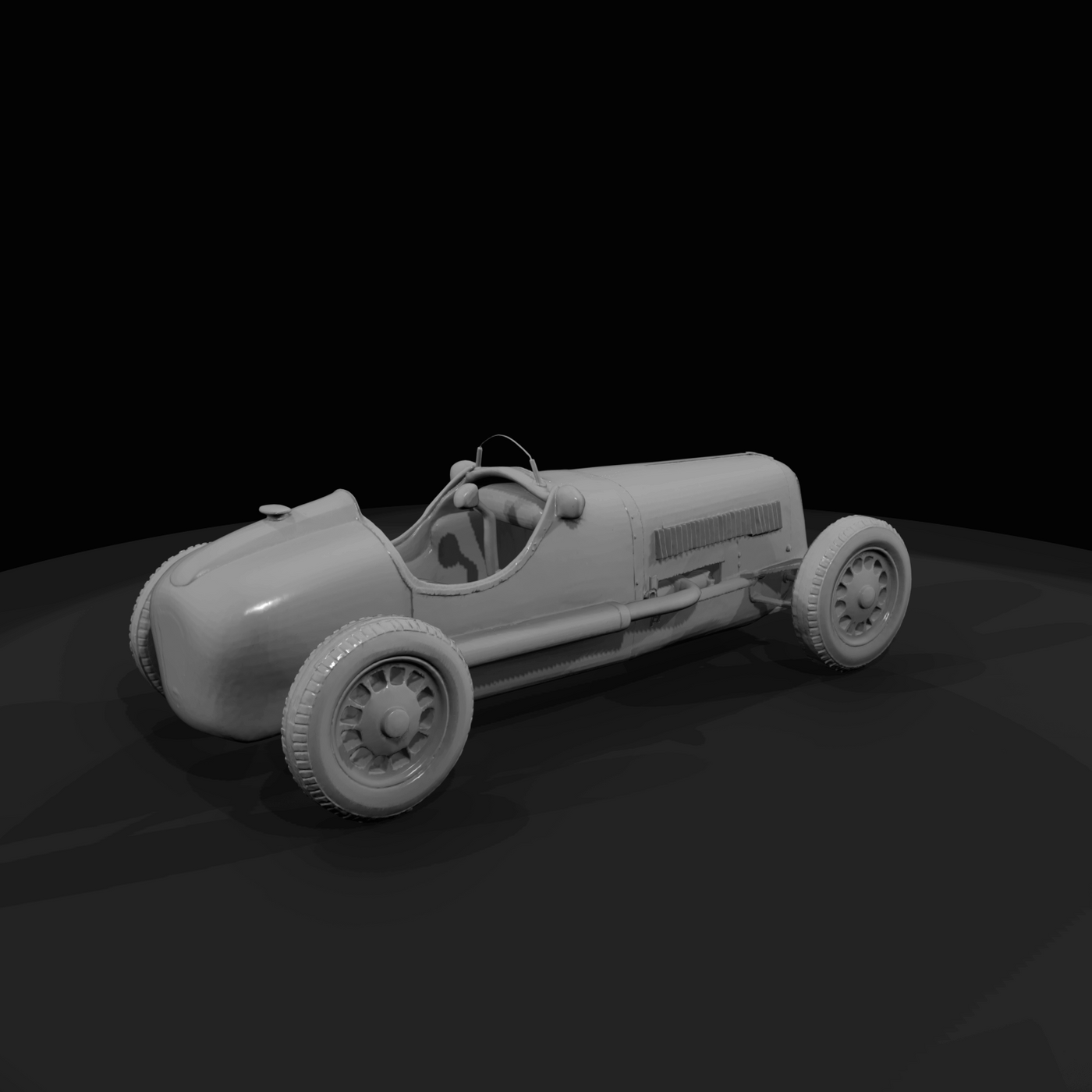 pre-war open-wheel single-seater racing car (1930s) — streamlined Grand Prix era