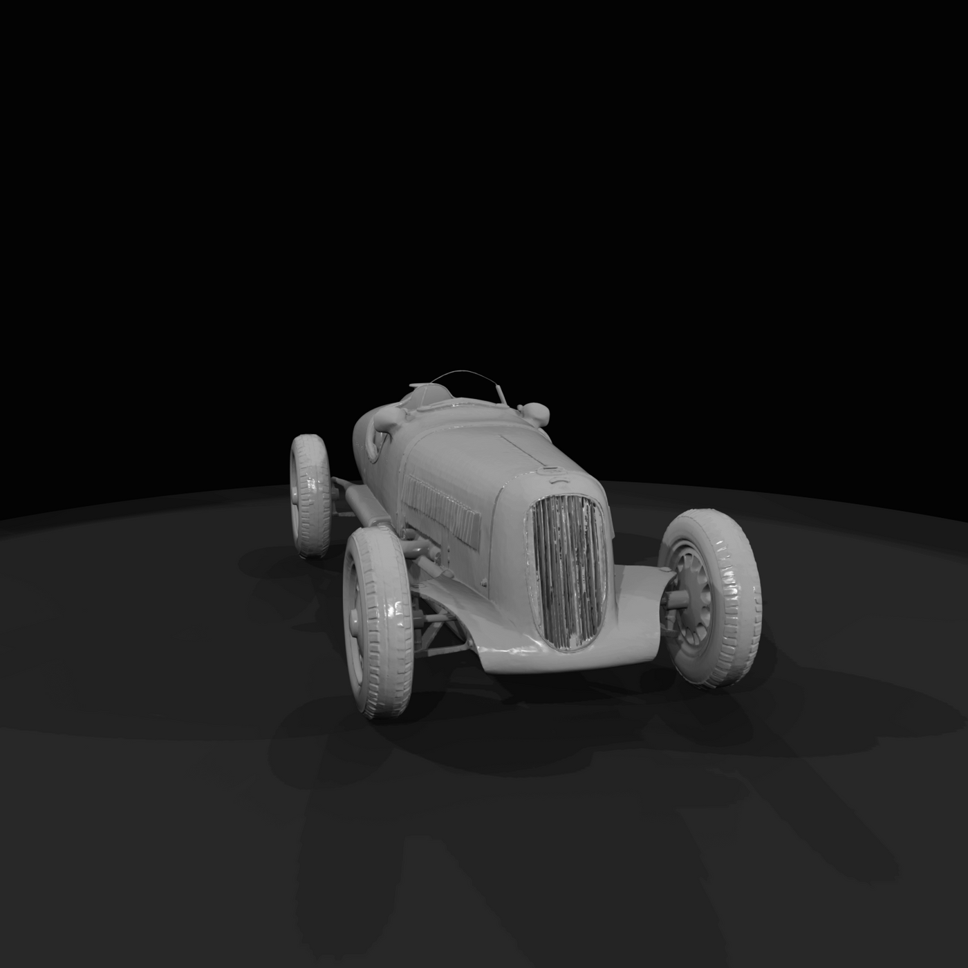 pre-war open-wheel single-seater racing car (1930s) — streamlined Grand Prix era