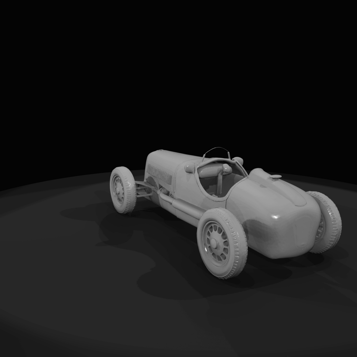 pre-war open-wheel single-seater racing car (1930s) — streamlined Grand Prix era