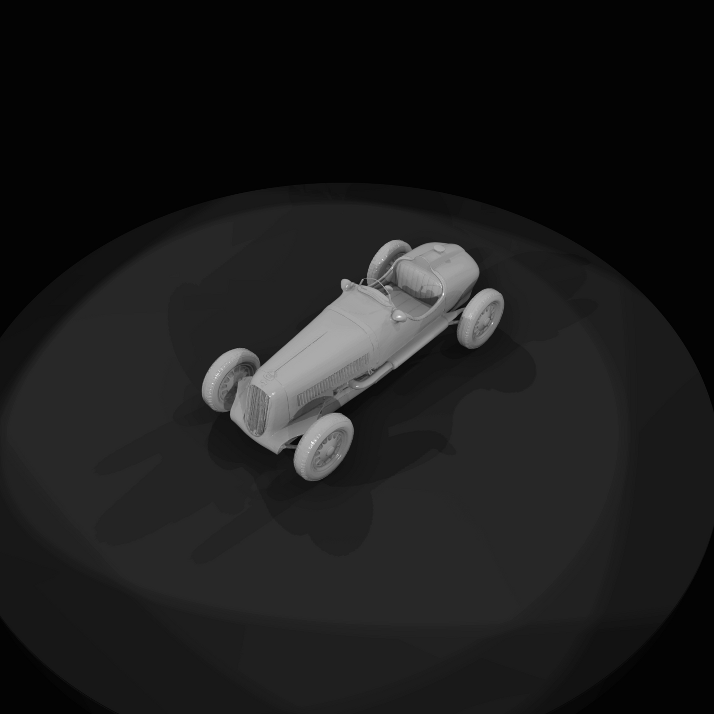 pre-war open-wheel single-seater racing car (1930s) — streamlined Grand Prix era