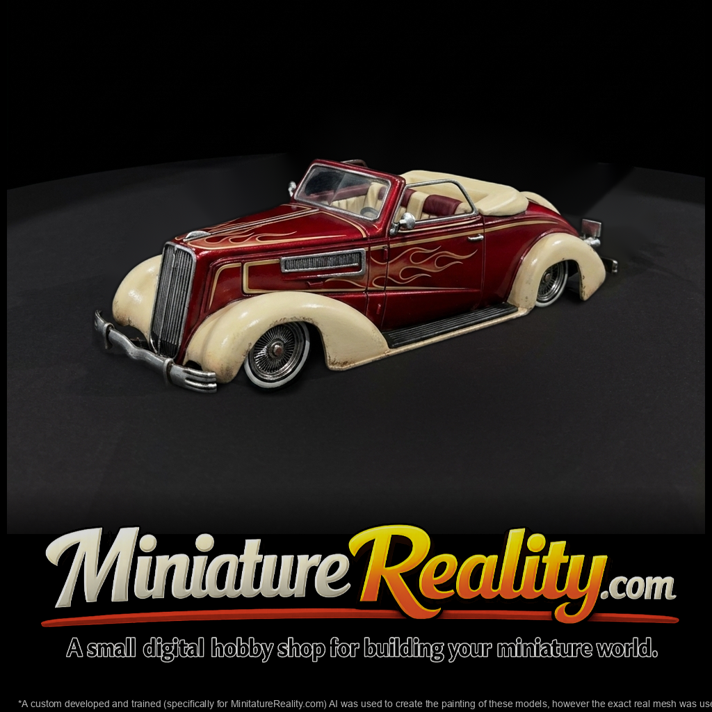 1930s Stylized Convertible Lowrider — Diorama Car
