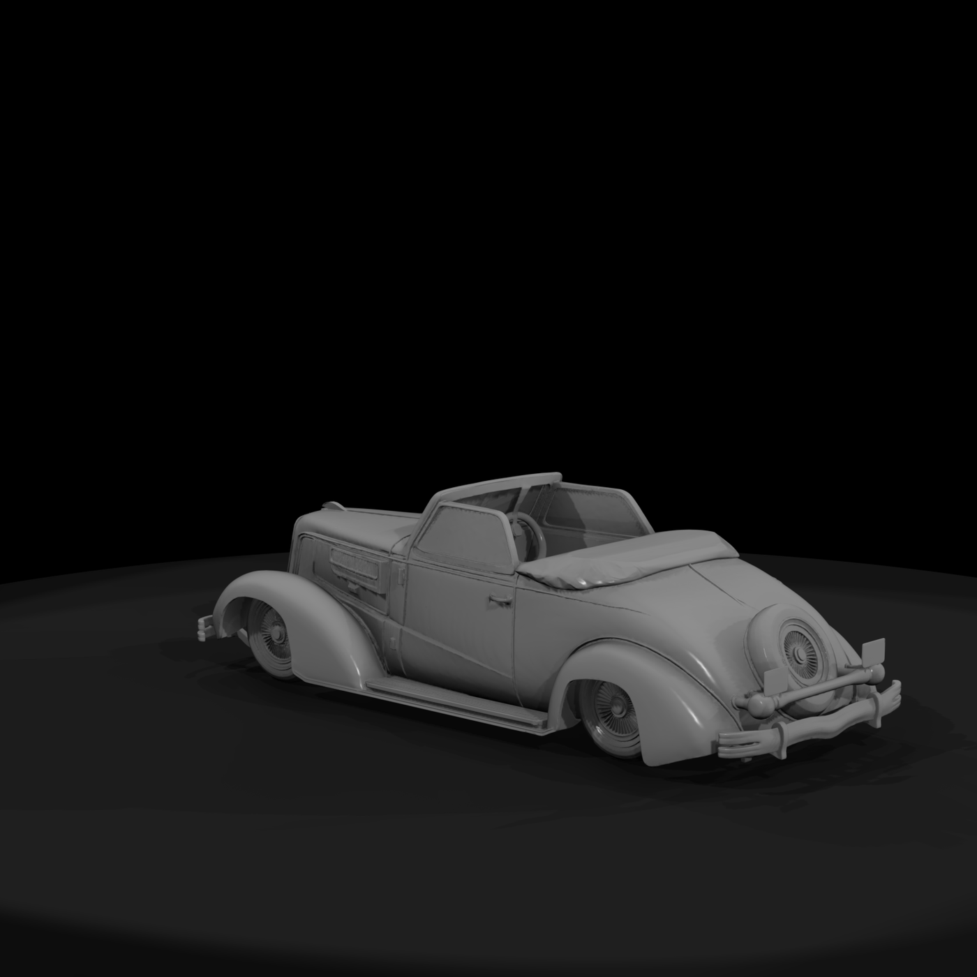 1930s Stylized Convertible Lowrider — Diorama Car