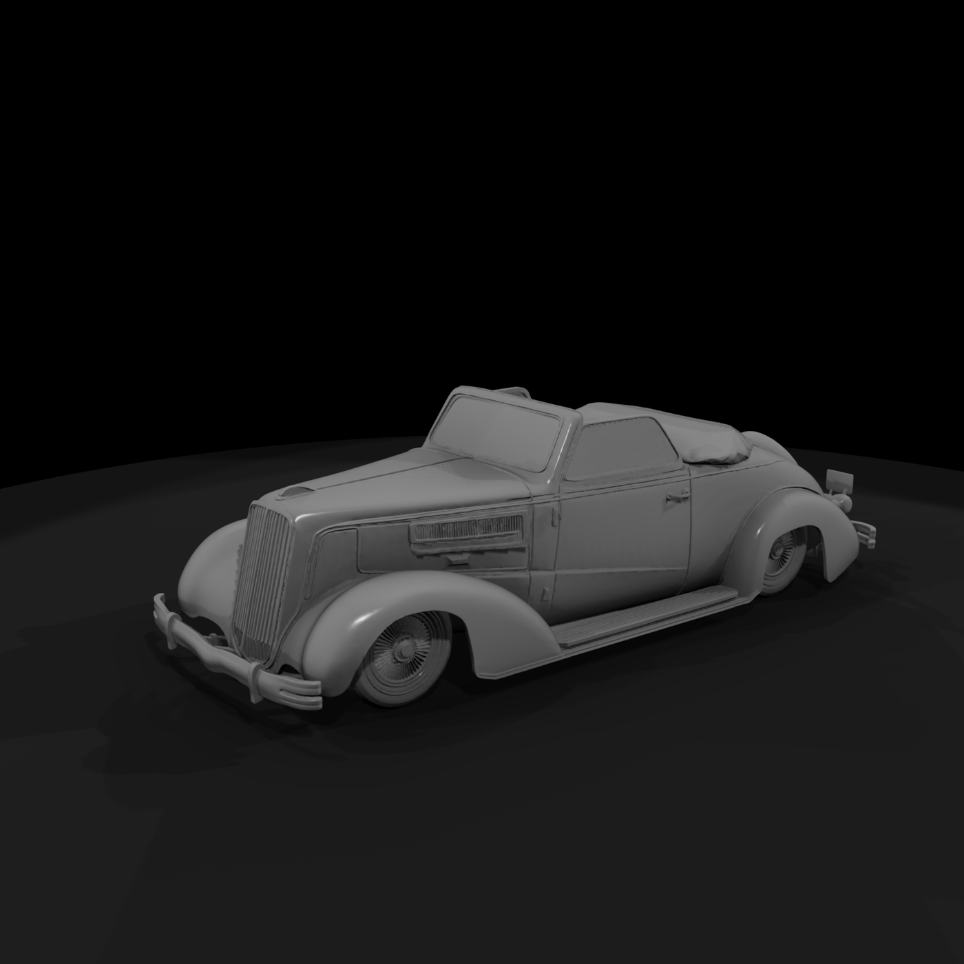 1930s Stylized Convertible Lowrider — Diorama Car