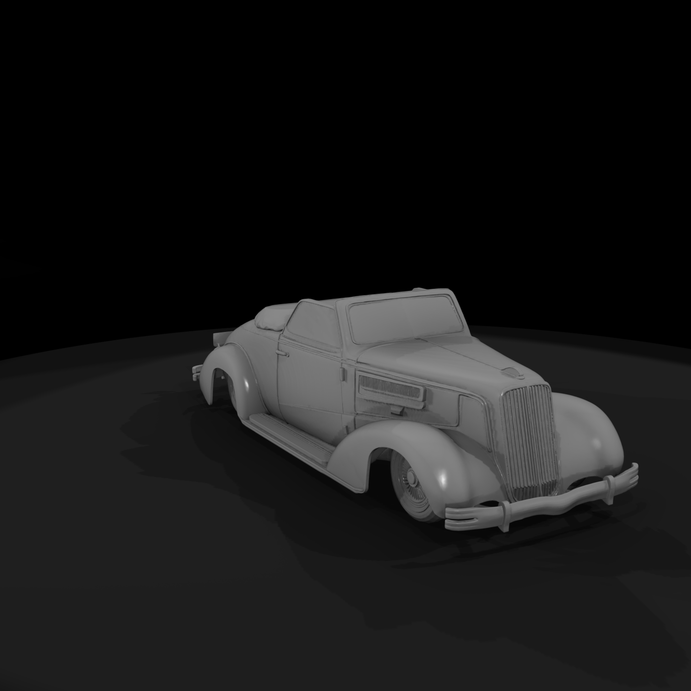 1930s Stylized Convertible Lowrider — Diorama Car
