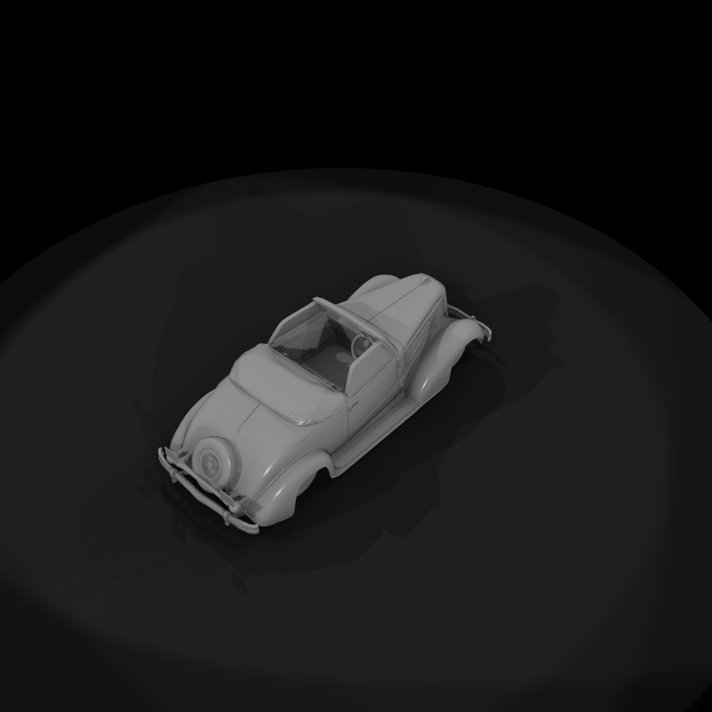 1930s Stylized Convertible Lowrider — Diorama Car