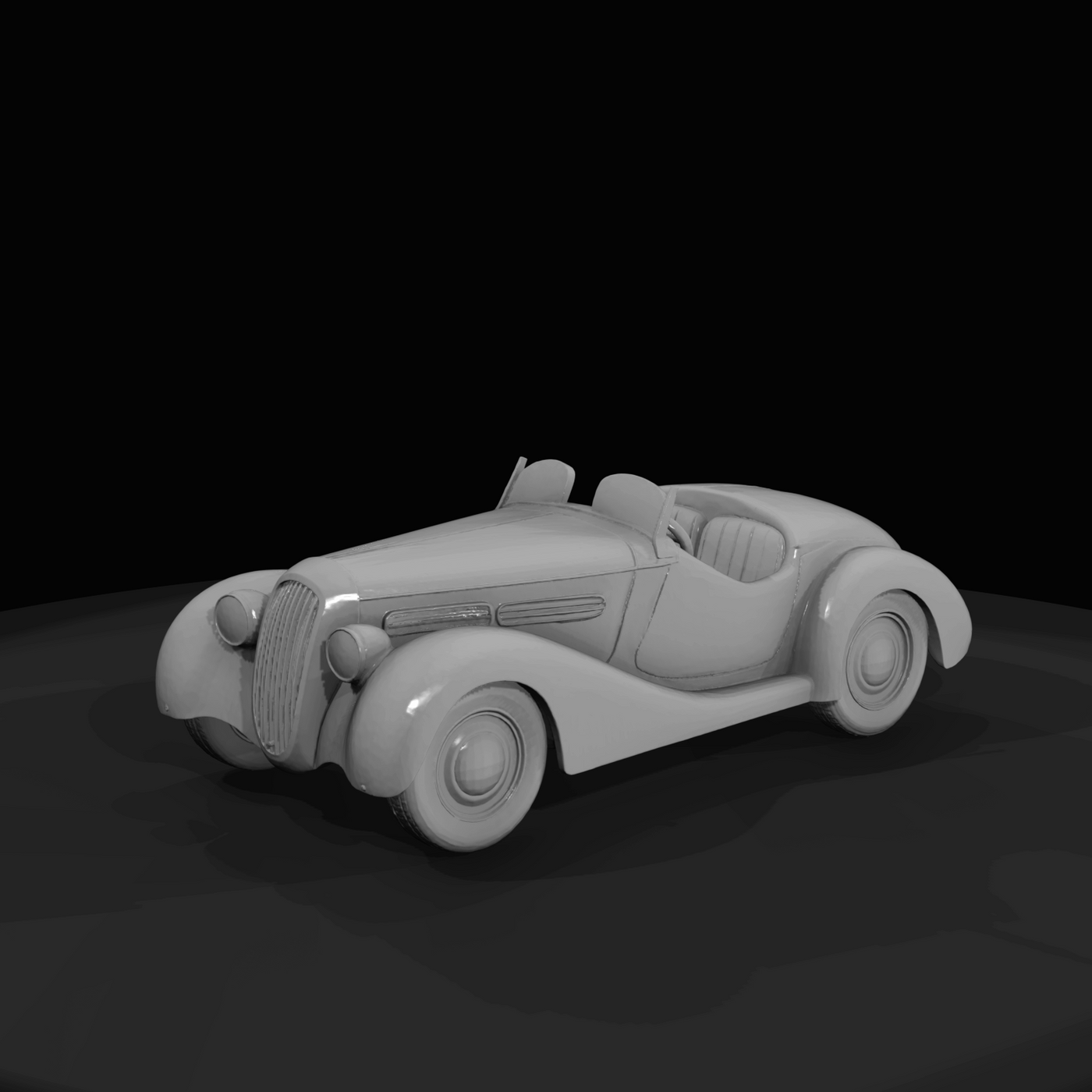 1930s interwar roadster, open-top (1930s) — classic American pre-war touring car