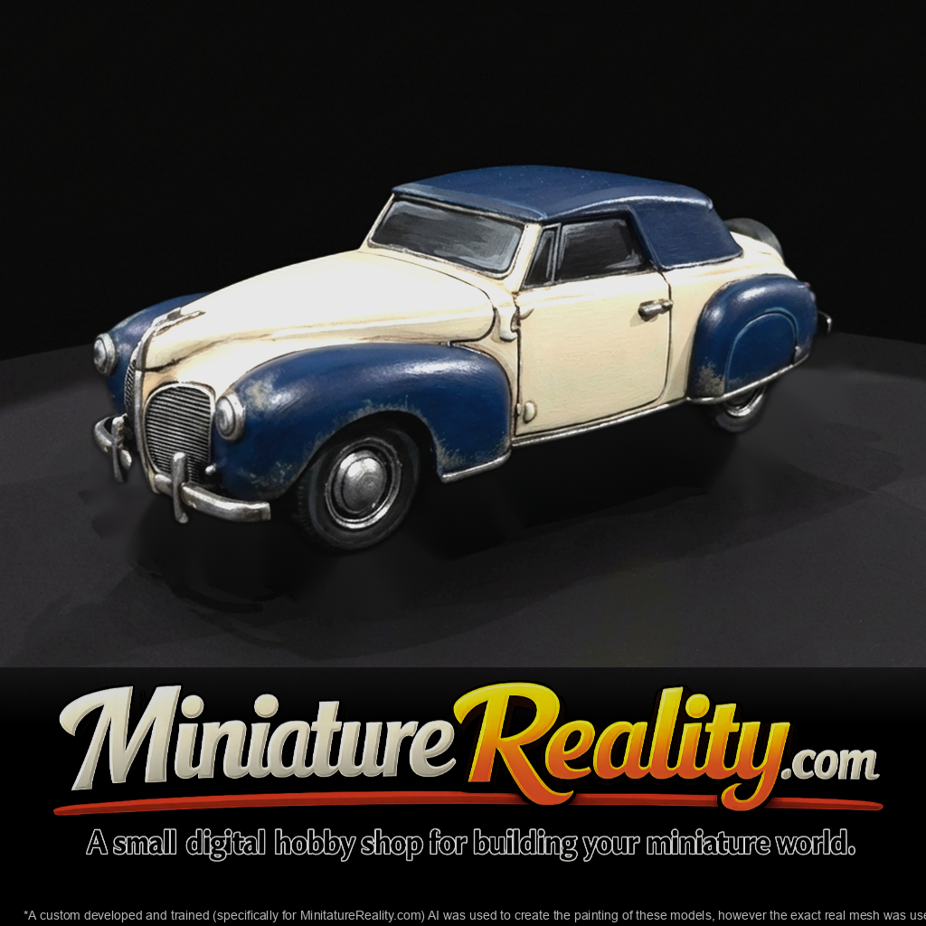 1939 Lincoln Zephyr Continental Cabriolet — 3D Printable Miniature