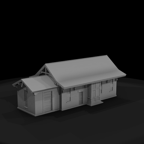 Railroad Track Section – Timber Sleepers & Ballast