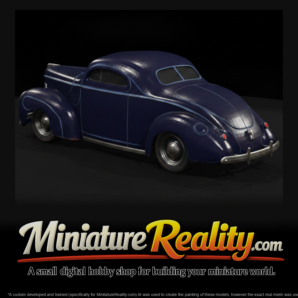 1940 Ford Boattail Special miniature, three-quarter view