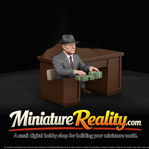 1940s Seated Mobster Figure