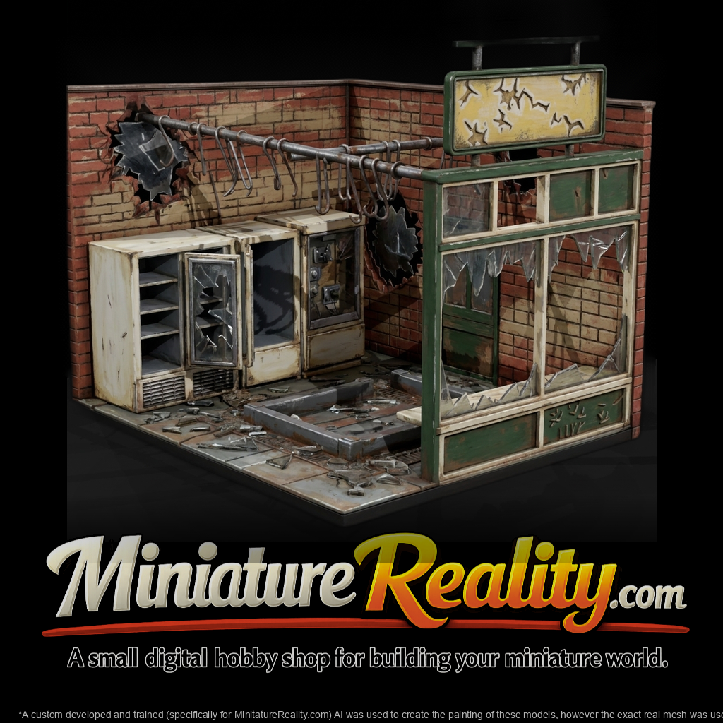 Midcentury storefront massing