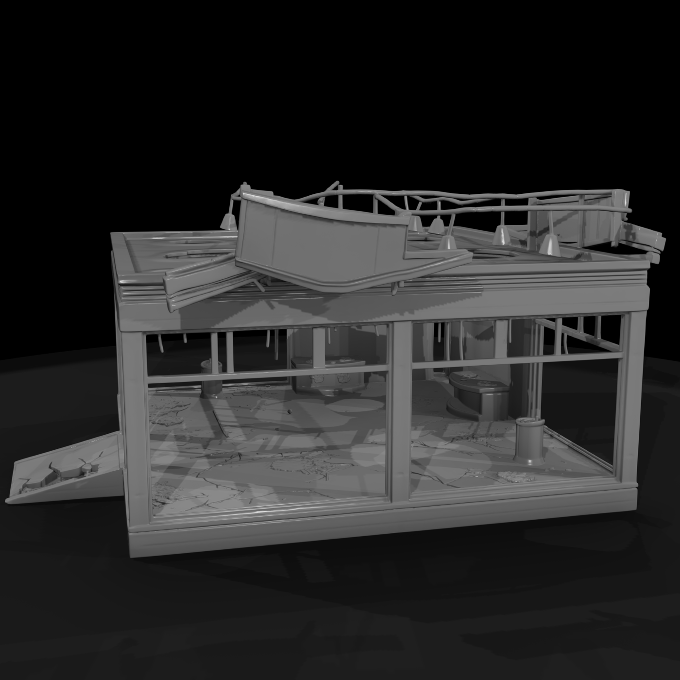 Midcentury Background Building