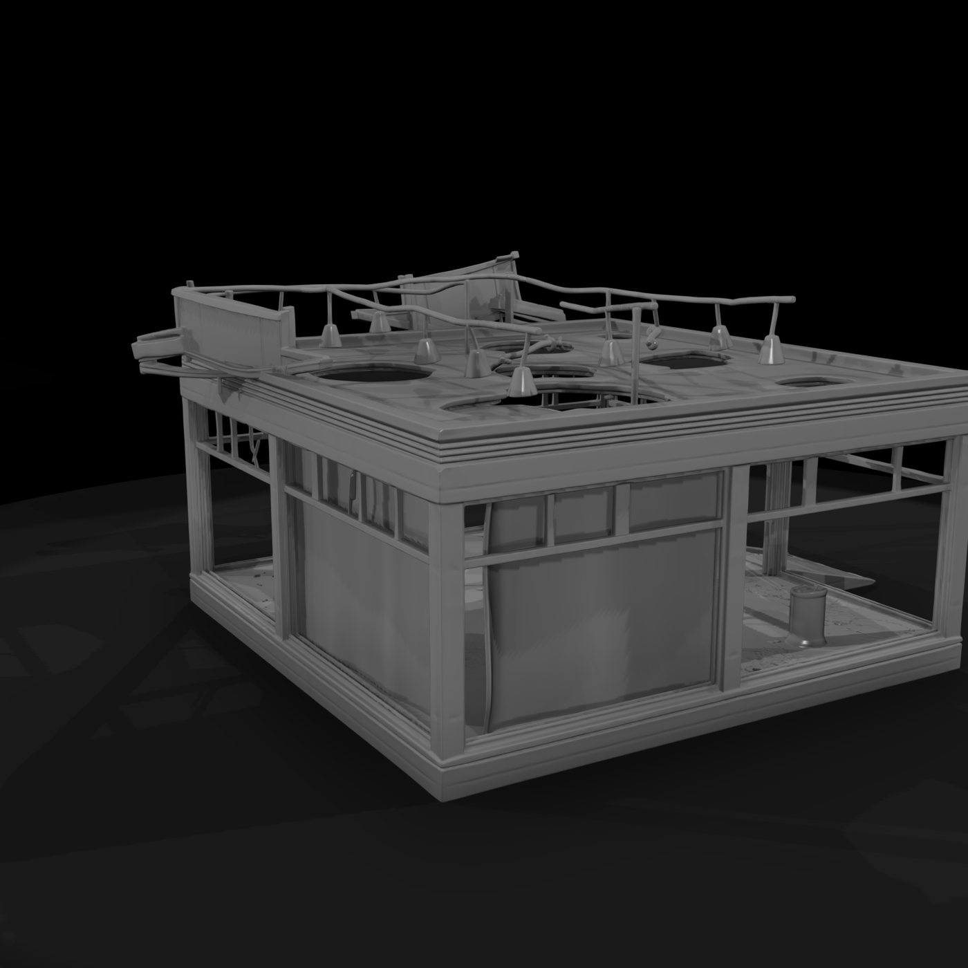 Midcentury Background Building