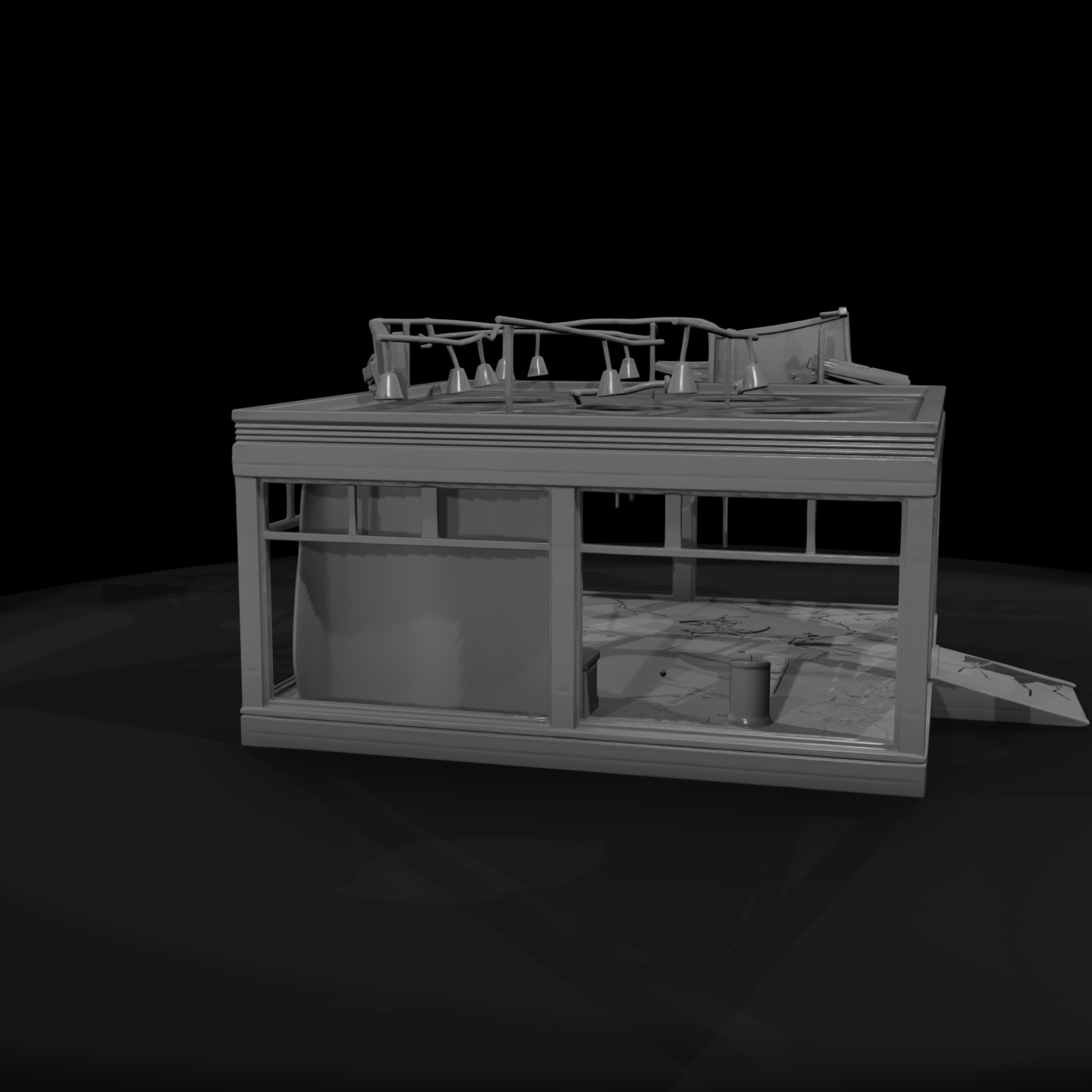 Midcentury Background Building