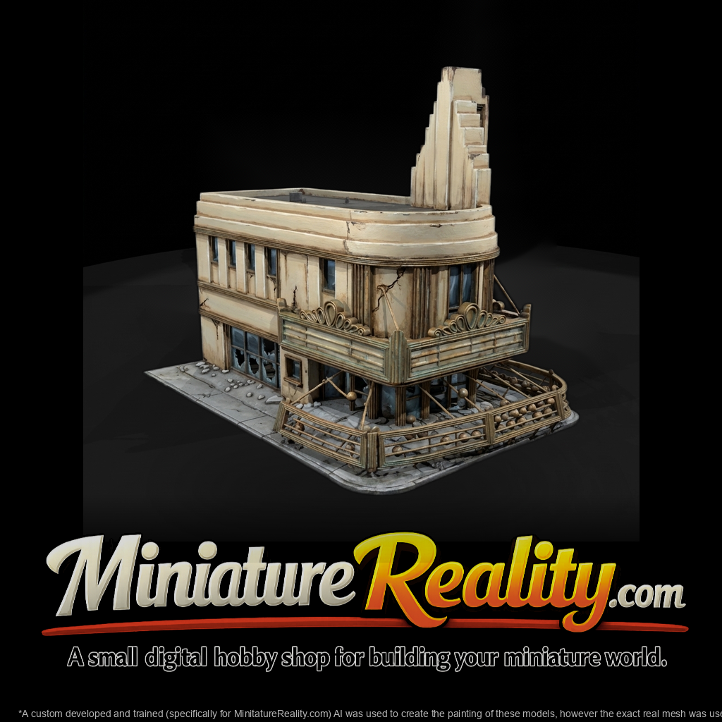 Ruined Streamline Moderne Movie Theater