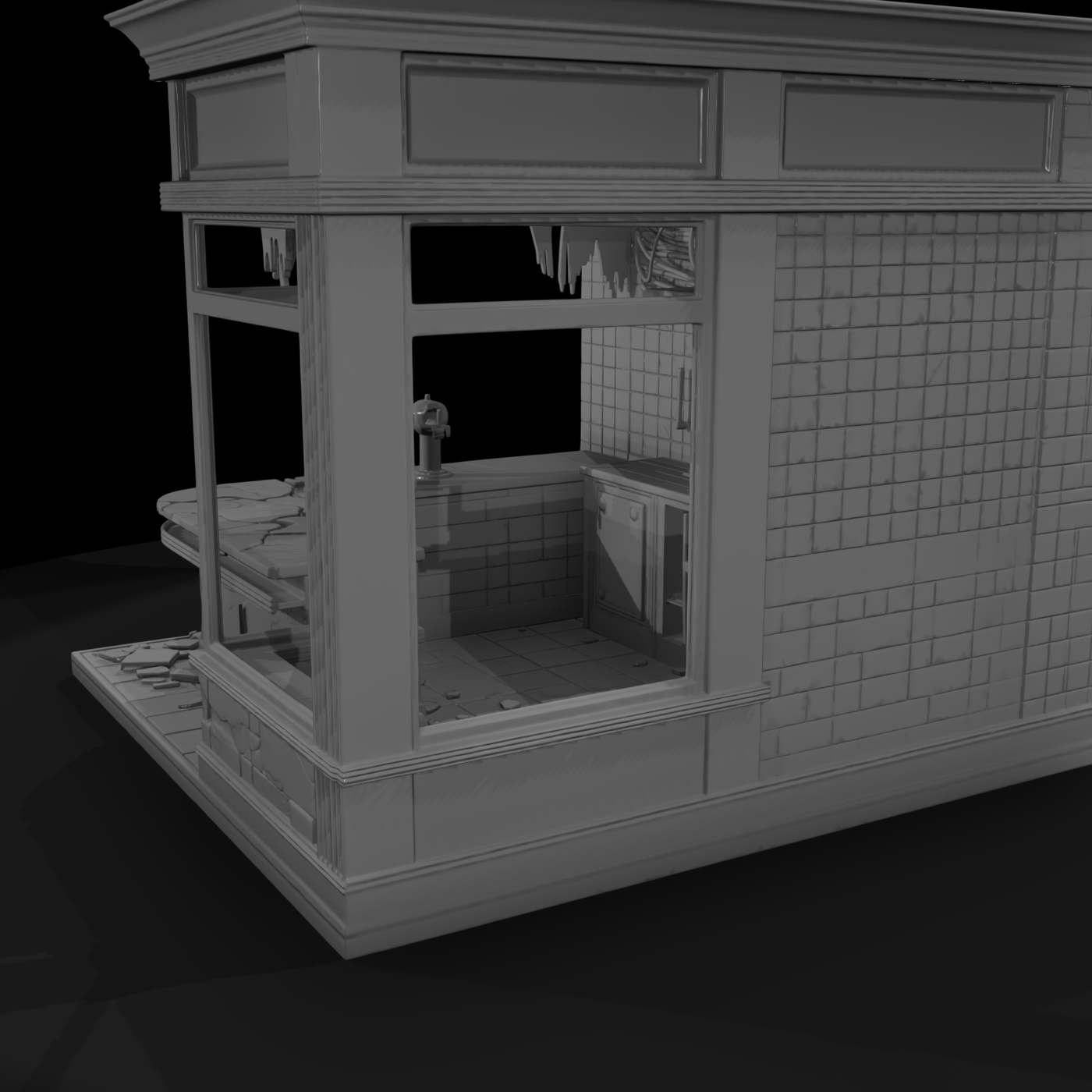 Midcentury American Storefront Prop