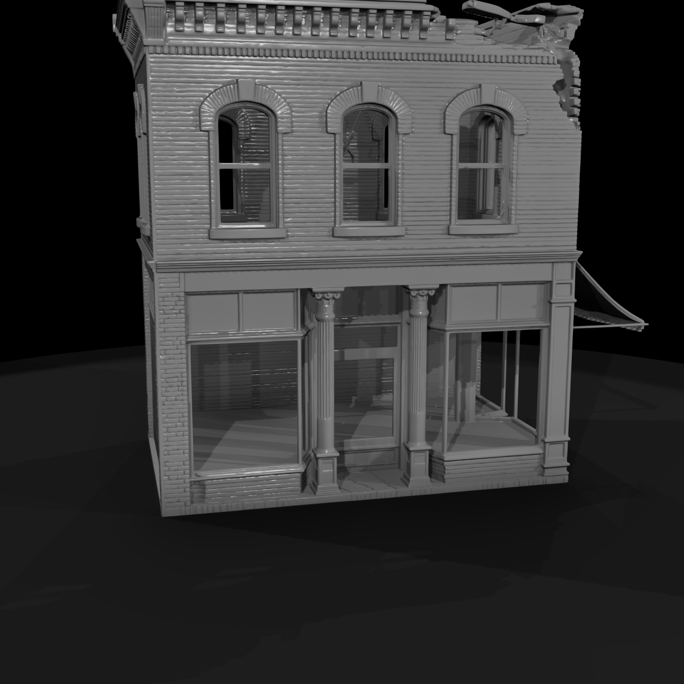 1940s Small-Town Brick General Store Ruin