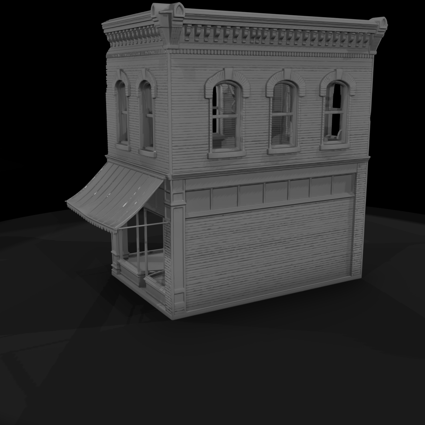 1940s Small-Town Brick General Store Ruin