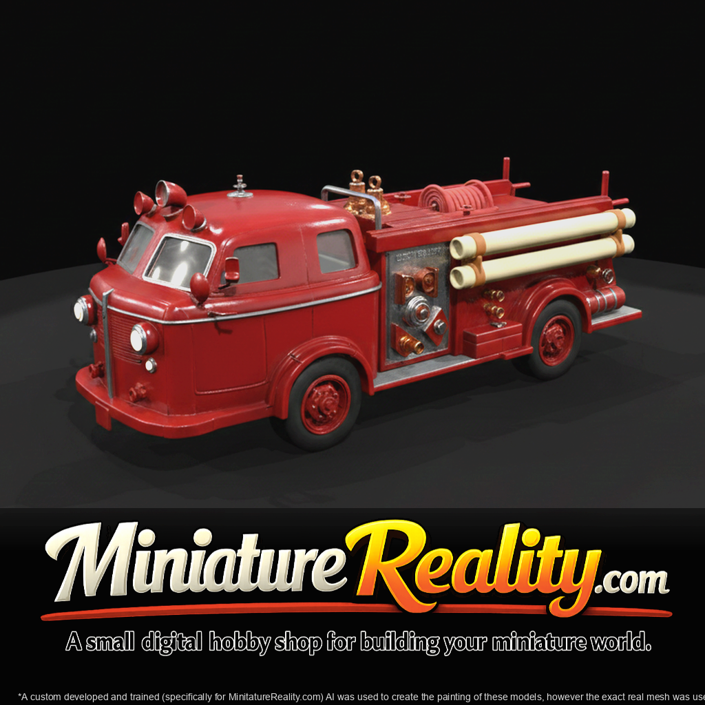 American LaFrance fire engine (1940s) — classic American pumper, pre-war era styling
