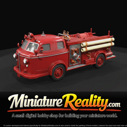 American LaFrance fire engine (1940s) — classic American pumper, pre-war era styling