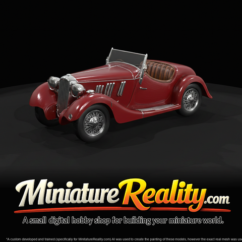 vintage open-top roadster car