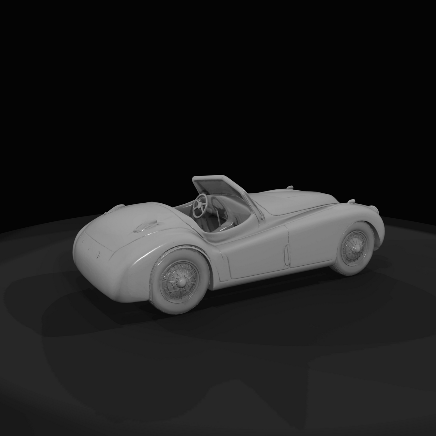classic convertible roadster (two-seat sports car)