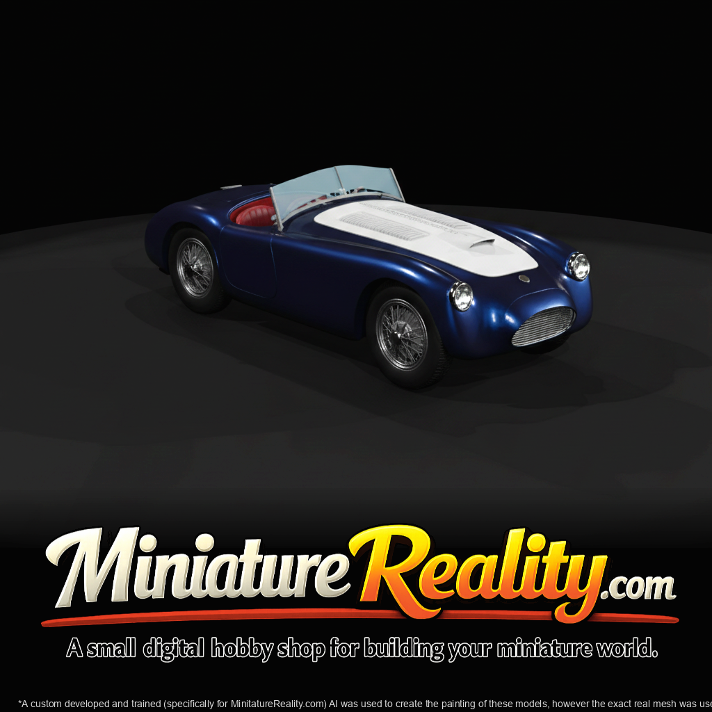 open-top 2-seat vintage sports car (classic roadster)